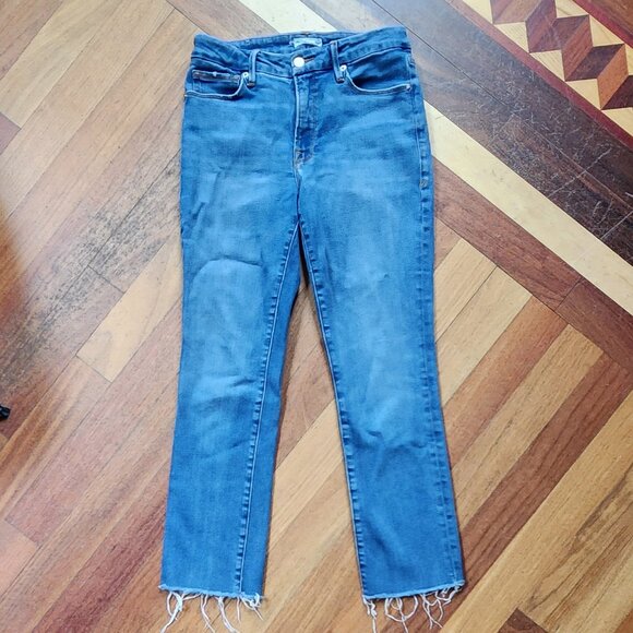 Good American Medium Wash Straight Leg Jeans Size 2/26 - Picture 6 of 16